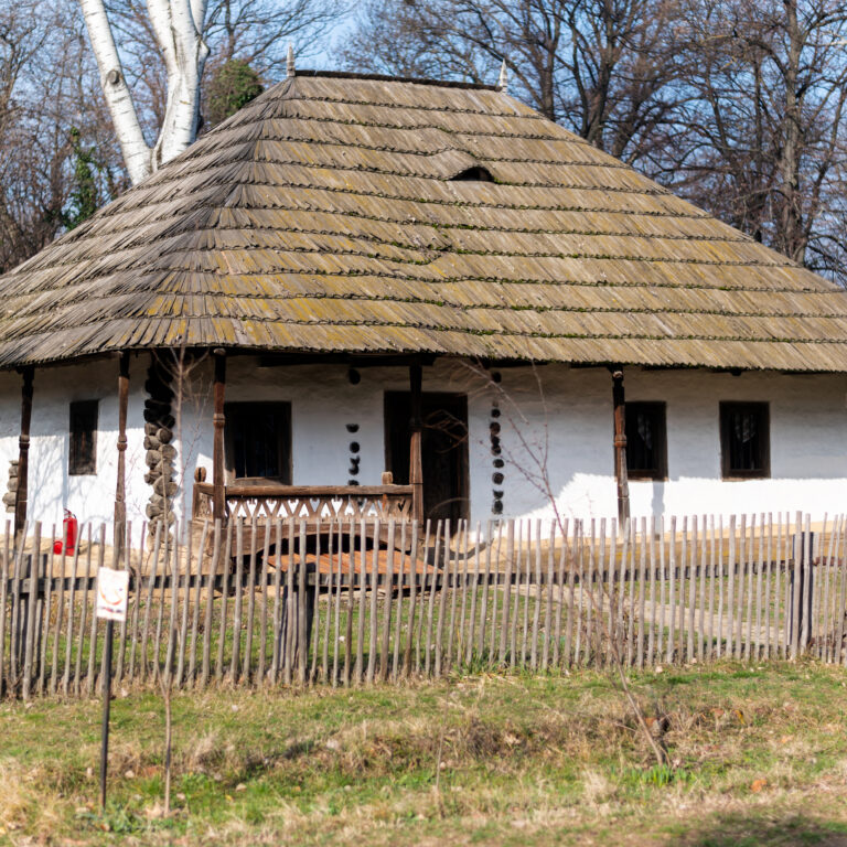 Strona Główna old residential building in village museum in bucharest, romania